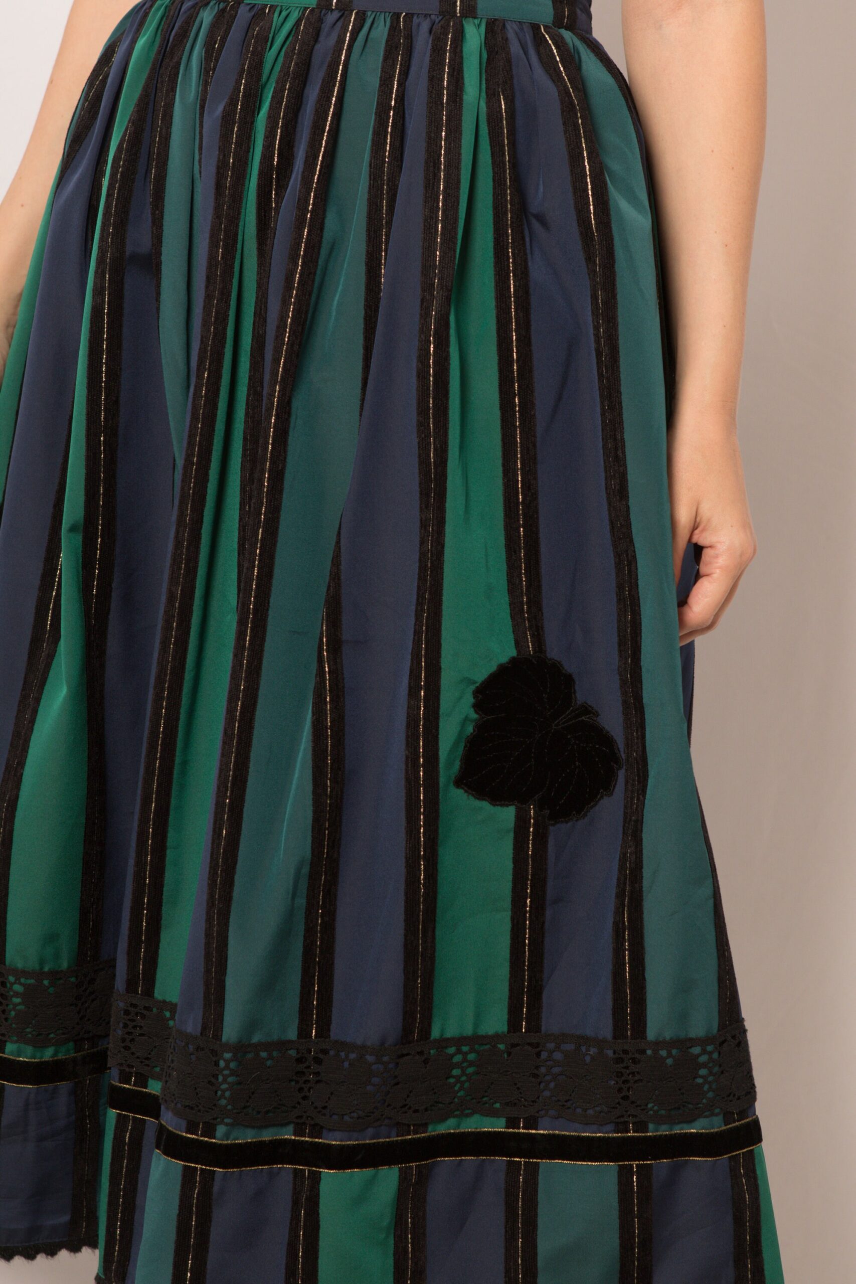 KLEIN PETIT PARIS Striped Pleated Skirt KLEIN PETIT PARIS Striped Pleated Skirt - Image 3