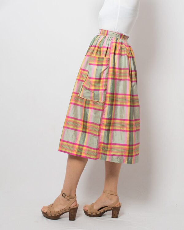 Stefanel 90s Plaid Skirt - Image 5