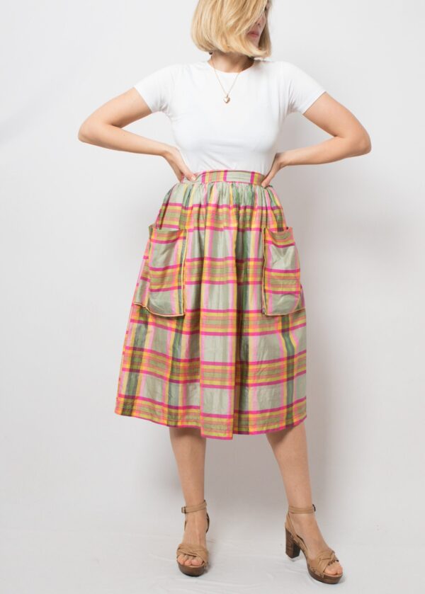 Stefanel 90s Plaid Skirt - Image 8