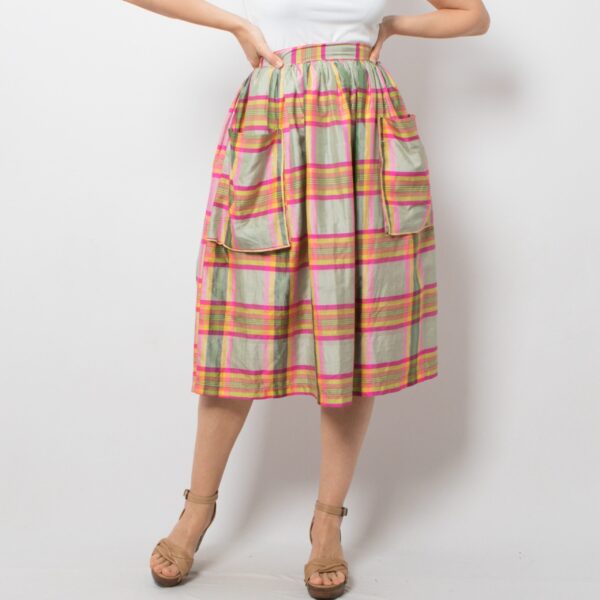 Stefanel 90s Plaid Skirt - Image 9