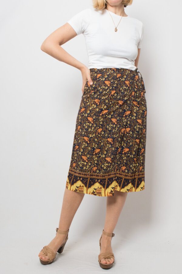 Vintage Cotton Wrap Skirt