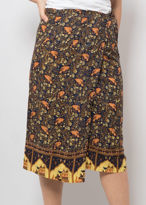 Vintage Cotton Wrap Skirt - Image 3