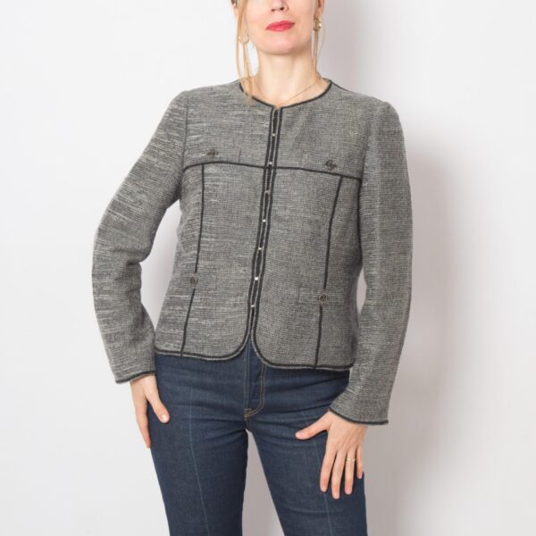 Vintage CAROLINA HERRERA Mohair Blazer - Image 2