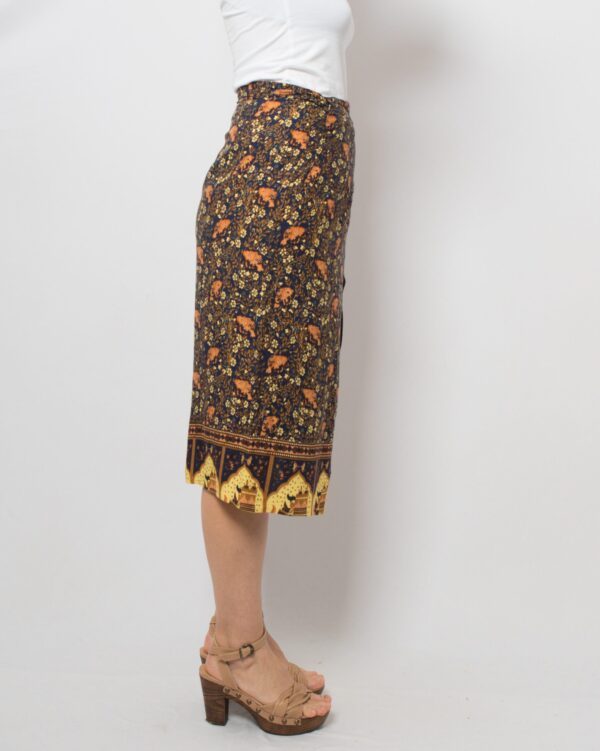 Vintage Cotton Wrap Skirt - Image 6
