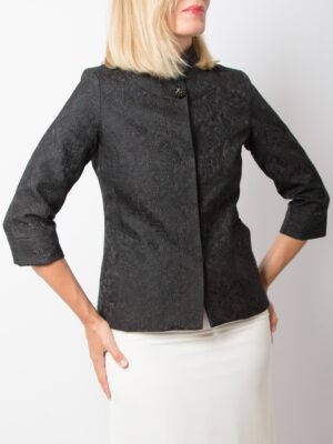 Daslu São Paulo Black Brocade Jacket