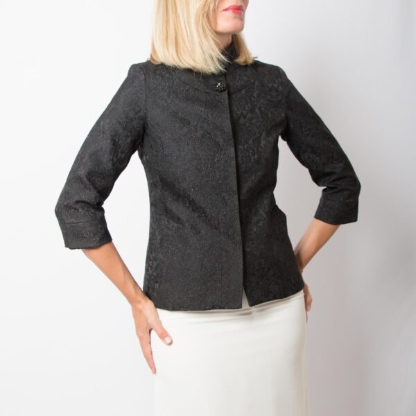 Daslu São Paulo Black Brocade Jacket