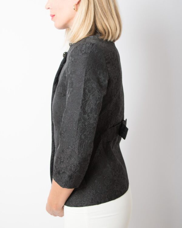 Daslu São Paulo Black Brocade Jacket - Image 5