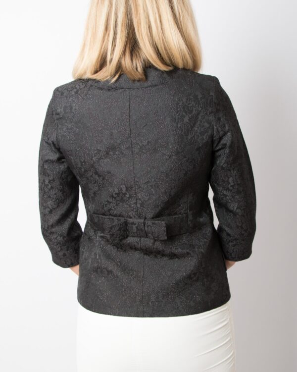 Daslu São Paulo Black Brocade Jacket - Image 6