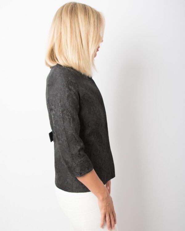 Daslu São Paulo Black Brocade Jacket - Image 7