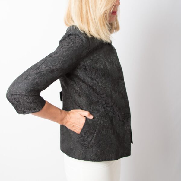 Daslu São Paulo Black Brocade Jacket - Image 9