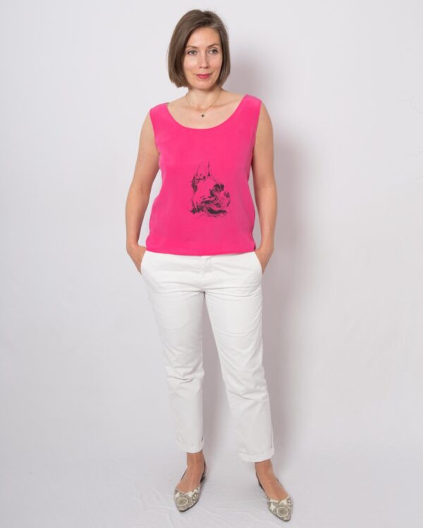 Vintage Silk Sleeveless Top - Image 2