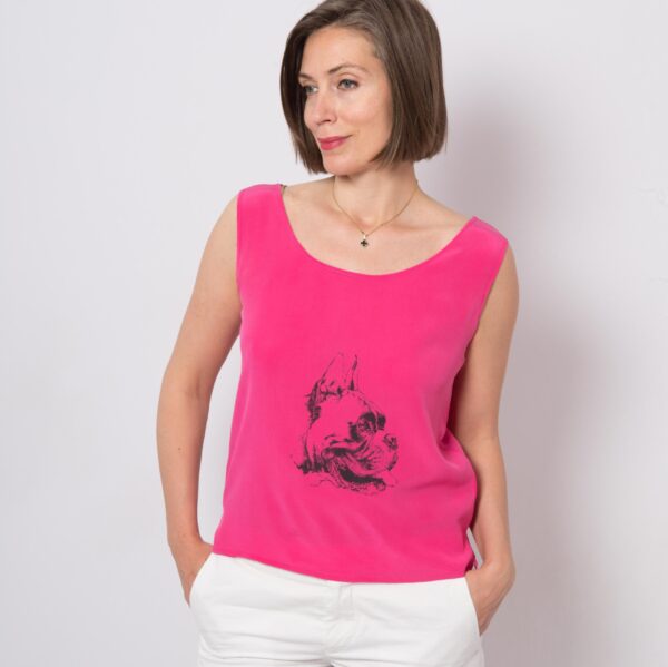 Vintage Silk Sleeveless Top - Image 3