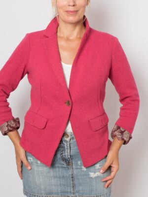 Y2K Marella Raspberry Pink Crop Blazer