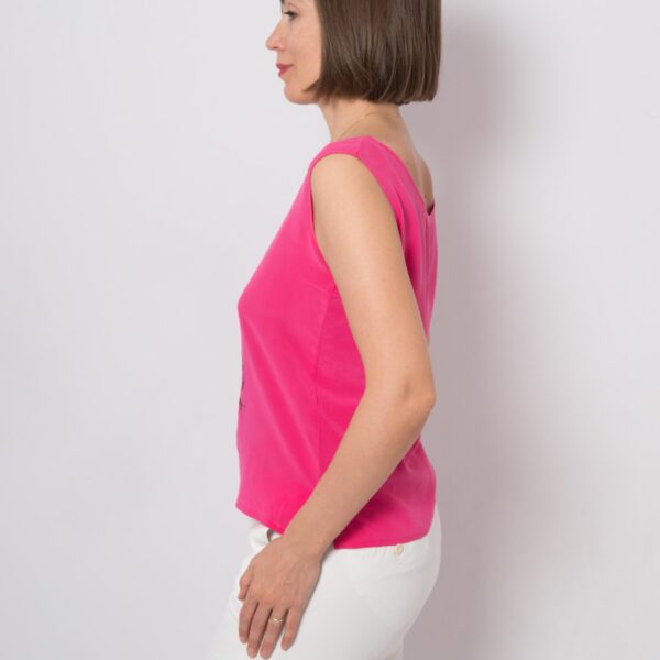 Vintage Silk Sleeveless Top - Image 4