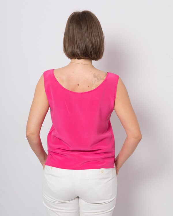Vintage Silk Sleeveless Top - Image 5