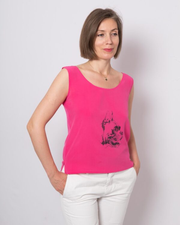 Vintage Silk Sleeveless Top - Image 6