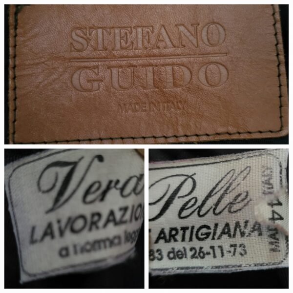 1970s Black Leather Jacket by Stefano Guido - Image 9