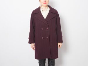 90s Purple Double Breasted Coat