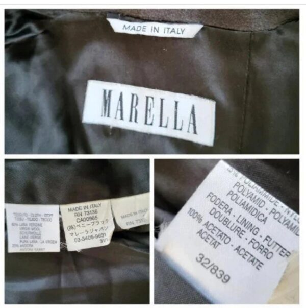 Vintage MARELLA 90s Double Breasted Overcoat - Image 7