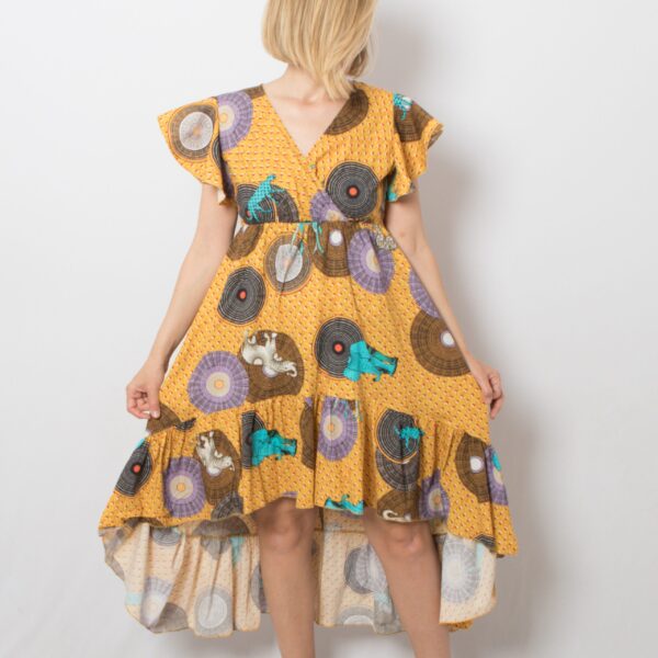 Statement African High Low Dress