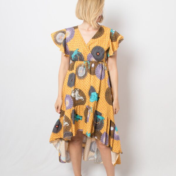 Statement African High Low Dress - Image 2