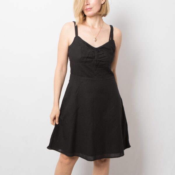 90s Slip Dress Black