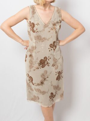 MARELLA 2000s Dress Floral Silk Sheath Dress