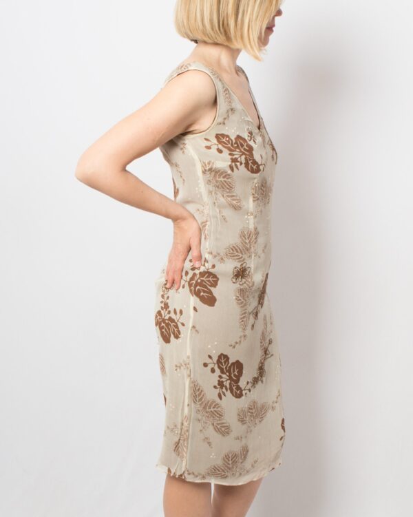 MARELLA 2000s Dress Floral Silk Sheath Dress - Image 7