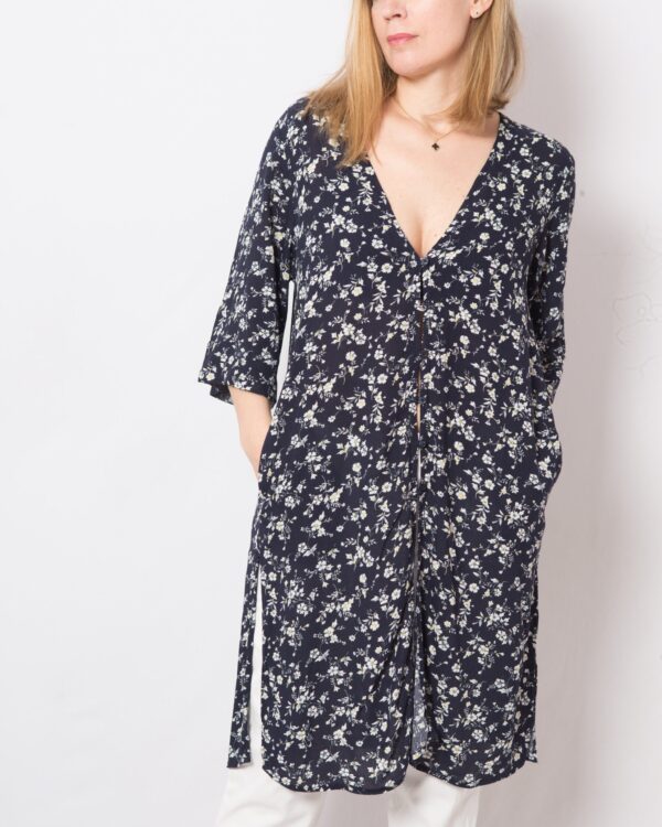 Vintage Floral Long Tunic Blouse - Image 7