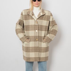 Vintage Plaid Llama Coat
