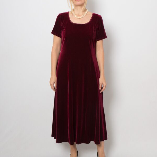 90s Midi Velvet Dress