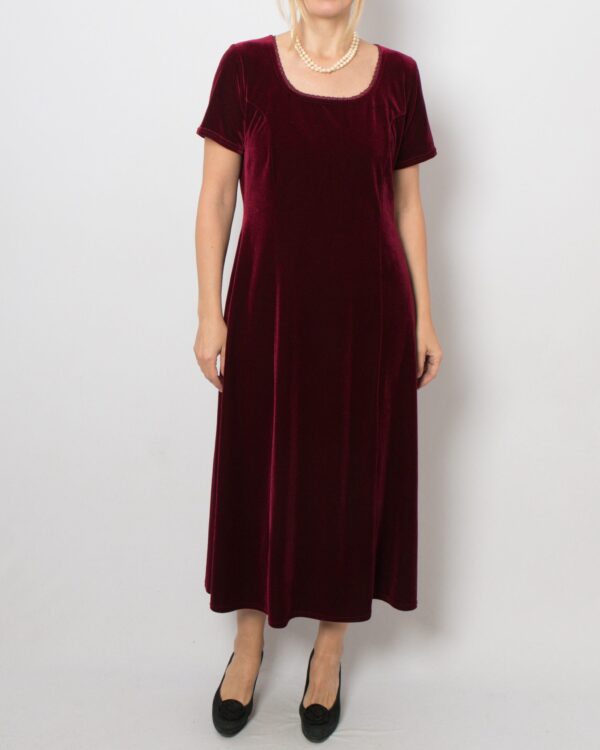 90s Midi Velvet Dress - Image 2