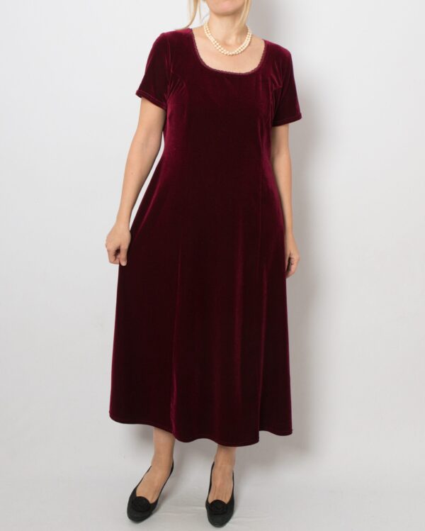 90s Midi Velvet Dress - Image 3