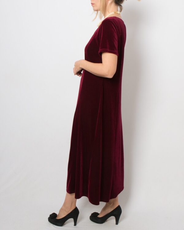 90s Midi Velvet Dress - Image 4