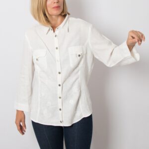 WEEKEND MAXMARA Embroidered Linen Shirt