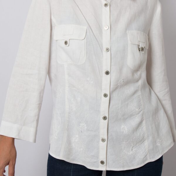 WEEKEND MAXMARA Embroidered Linen Shirt - Image 3