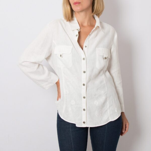 WEEKEND MAXMARA Embroidered Linen Shirt - Image 7