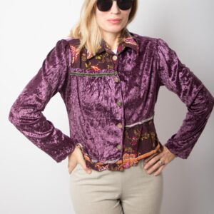 Vintage Purple Velvet Shirt