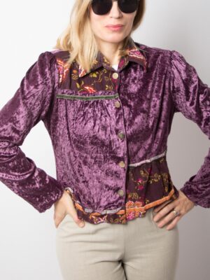Vintage Purple Velvet Shirt
