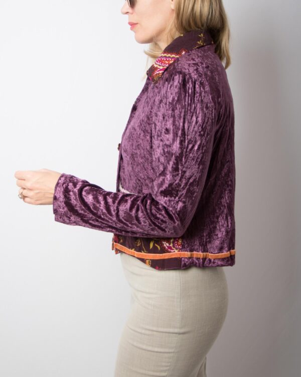 Vintage Purple Velvet Shirt - Image 5