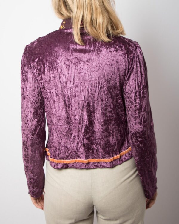 Vintage Purple Velvet Shirt - Image 6