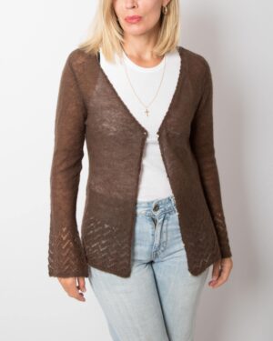 Vintage Pointelle Mohair Cardigan