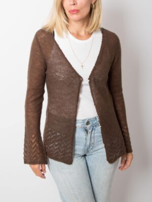 Vintage Pointelle Mohair Cardigan