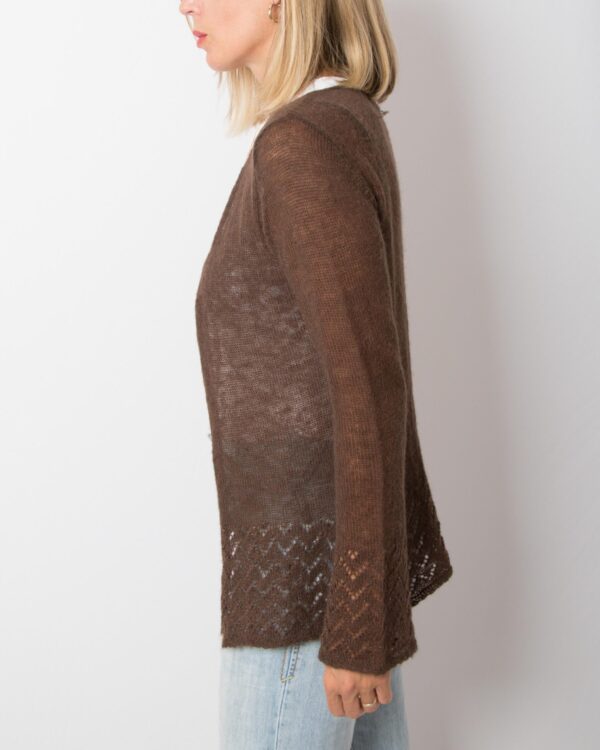 Vintage Pointelle Mohair Cardigan - Image 4