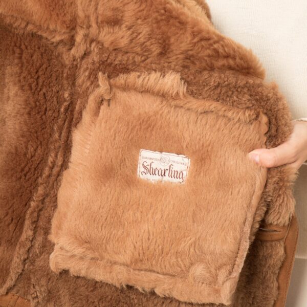 90s Suede Shearling Jacket - Image 7
