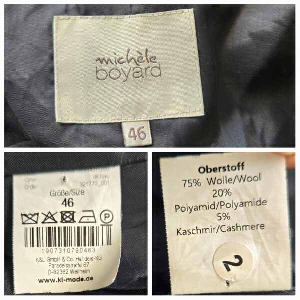 Vintage Blue Hooded Wool Coat - Image 7