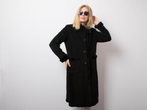 Vintage Black Sherpa Coat