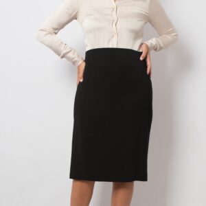 LAUREL Black Pencil Skirt