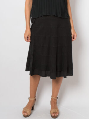 Y2K Marella Black A Linen Skirt