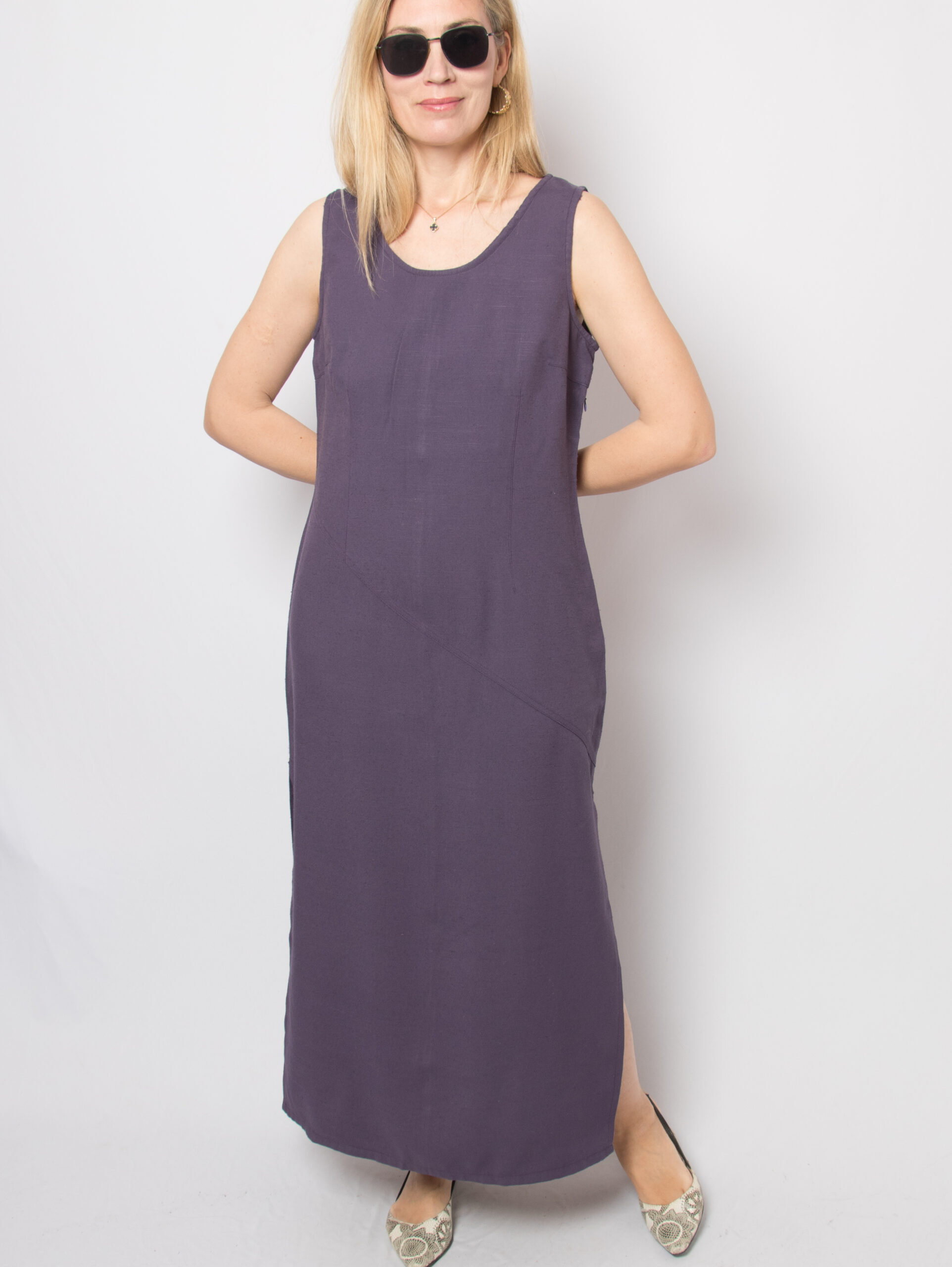 Purple Maxi Tank Dress by TRES LINE Purple Maxi Tank Dress by TRES LINE